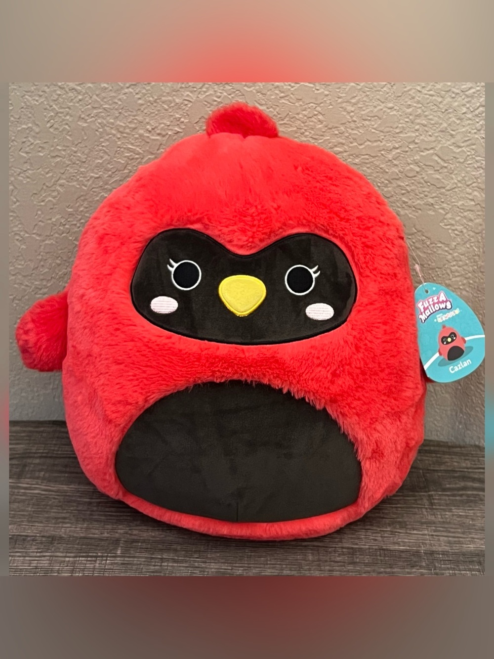 Squishmallows FuzzA Mallows “Cazlan” The Red Cardial Plush Toy